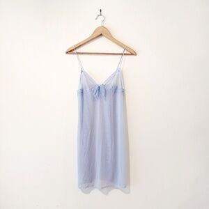 vintage Calvin Klein blue mesh chemise